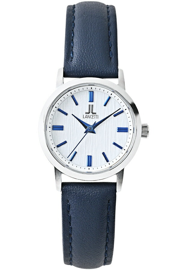ランチェッティ ペア ソーラー 3針モデル LT6882-WH1 レディース ホワイトダイヤル ブルー 革ベルト