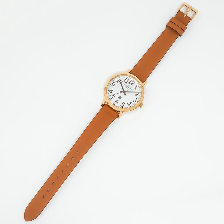 ザ・クロックハウス UD ユーディー 32mm LUD1003-WH3B メンズ レディース ソーラー 3針 ホワイトダイヤル ライトブラウン 革ベルト