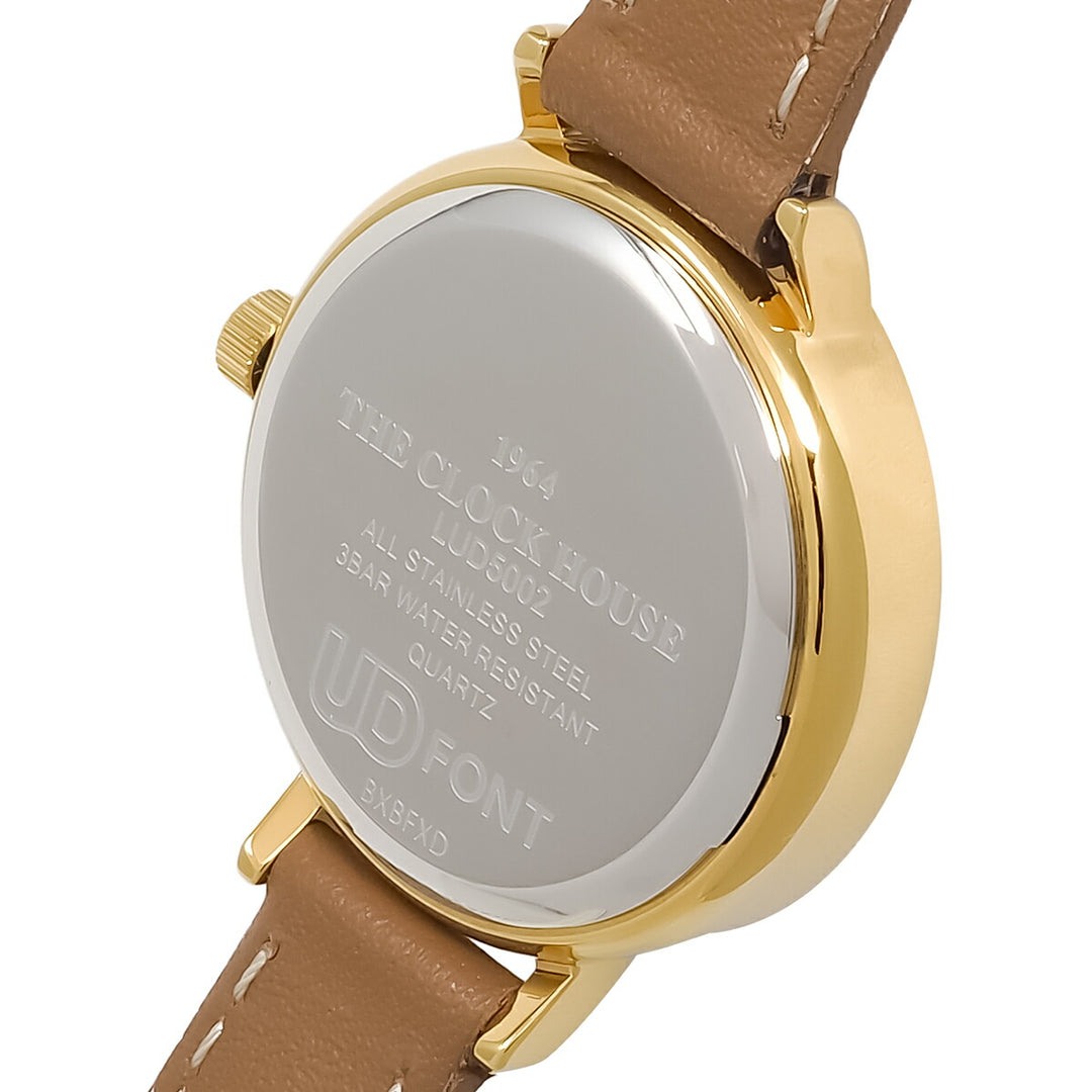 ザ・クロックハウス UD ユーディー 26mm LUD5002-CR1B レディース クオーツ 電池式 3針 クリームダイヤル ブラウン 革ベルト
