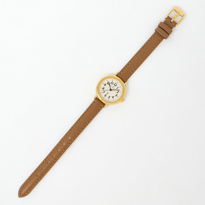 ザ・クロックハウス UD ユーディー 26mm LUD5002-CR1B レディース クオーツ 電池式 3針 クリームダイヤル ブラウン 革ベルト