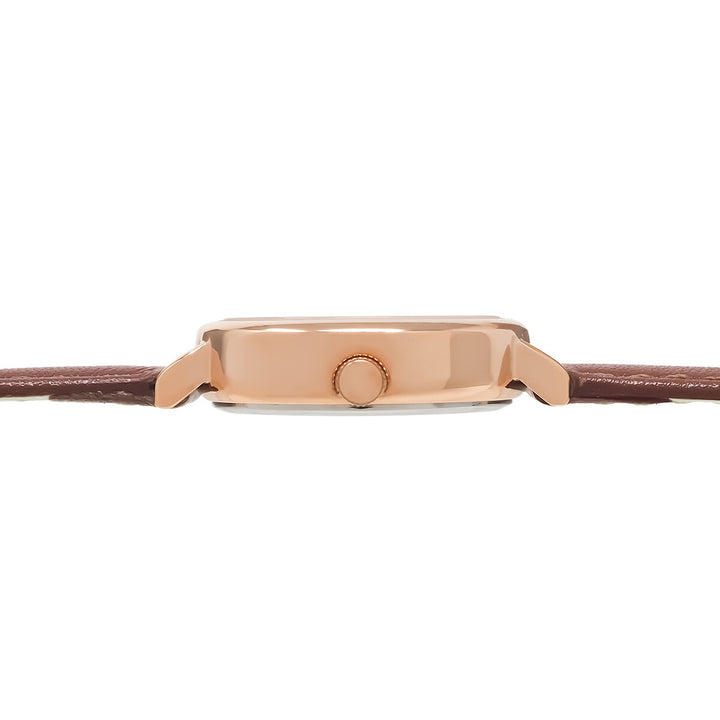 ザ・クロックハウス UD ユーディー 26mm LUD5002-WH1B レディース クオーツ 電池式 3針 ホワイトダイヤル ブラウン 革ベルト