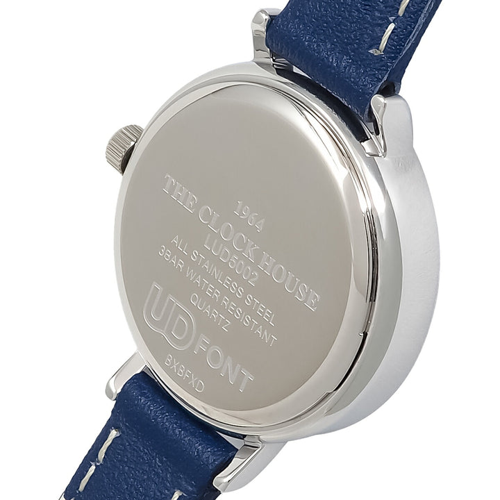 ザ・クロックハウス UD ユーディー 26mm LUD5002-WH2B レディース クオーツ 電池式 3針 ホワイトダイヤル ブルー 革ベルト