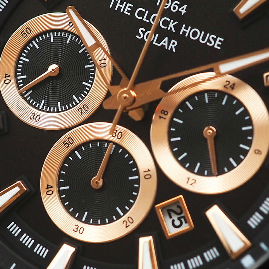 ザ・クロックハウス ソーラー クロノグラフ マジックアワー 黒檀 MBC1003-BK8A メンズ 腕時計 ビジネス カジュアル ブラック