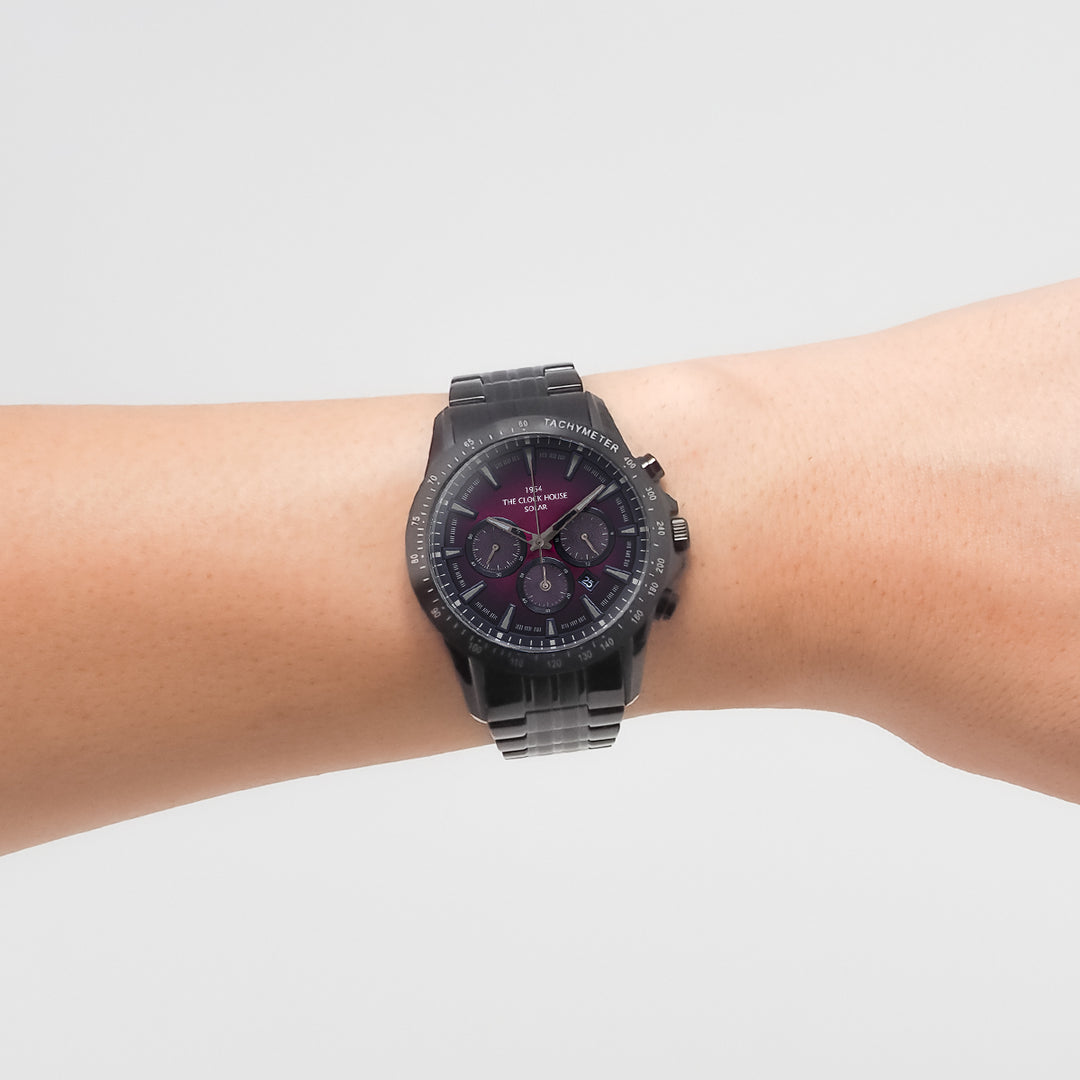 ザ・クロックハウス ソーラー クロノグラフ 限定モデル 2025 限定モデル 紫光 MBC1003-PU1ALIM メンズ ビジネス カジュアル