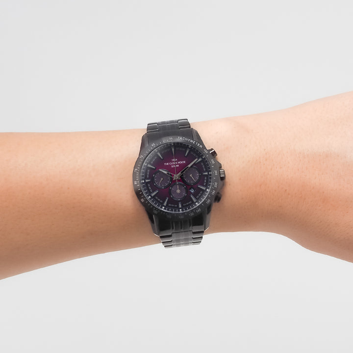 ザ・クロックハウス ソーラー クロノグラフ 限定モデル 2025 限定モデル 紫光 MBC1003-PU1ALIM メンズ ビジネス カジュアル