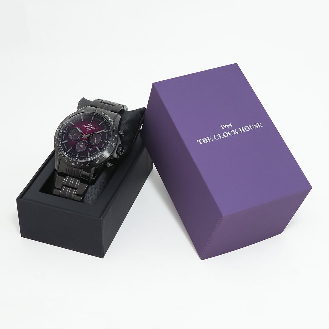 ザ・クロックハウス ソーラー クロノグラフ 限定モデル 2025 限定モデル 紫光 MBC1003-PU1ALIM メンズ ビジネス カジュアル