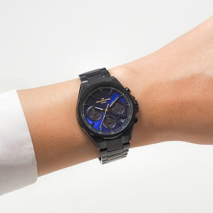 ザ・クロックハウス エッジ ソーラー クロノグラフ 2025 限定モデル 月光 MBC1008-NV1ALIM メンズ ネイビーグラデーションダイヤル