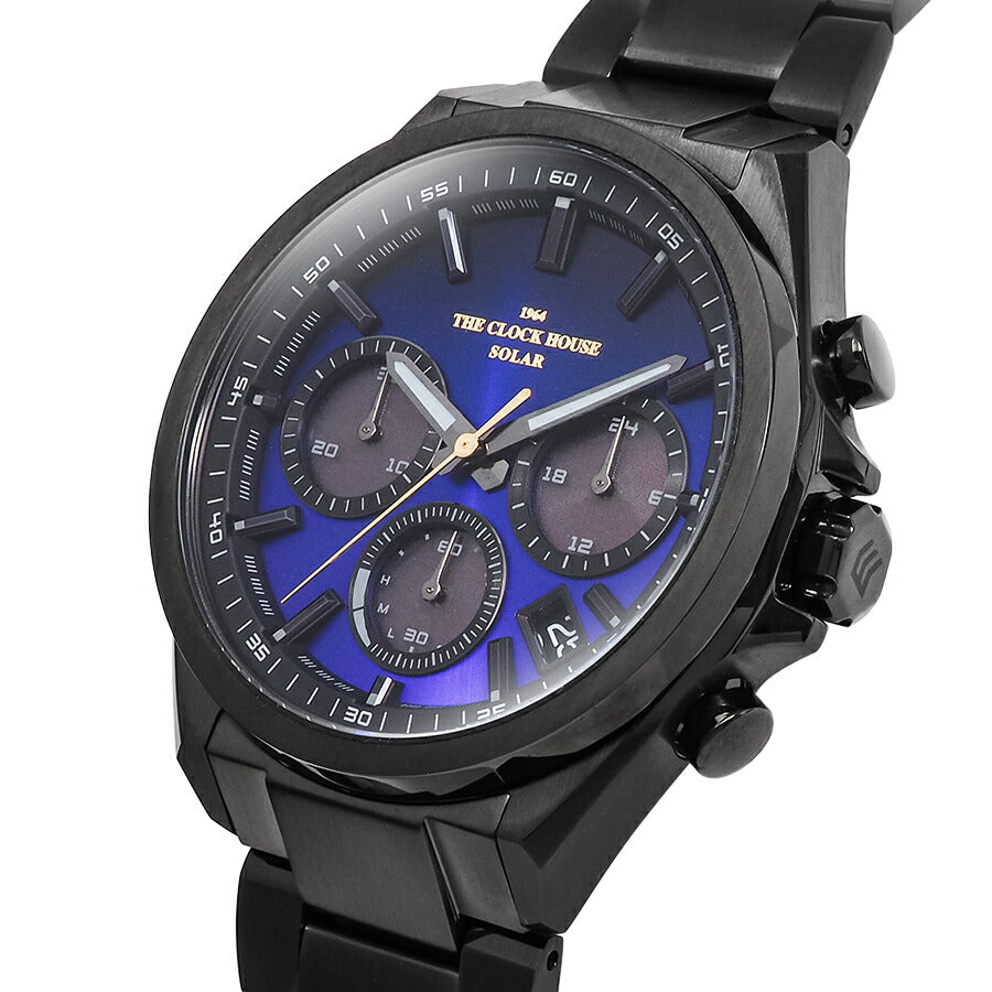 ザ・クロックハウス エッジ ソーラー クロノグラフ 2025 限定モデル 月光 MBC1008-NV1ALIM メンズ ネイビーグラデーションダイヤル