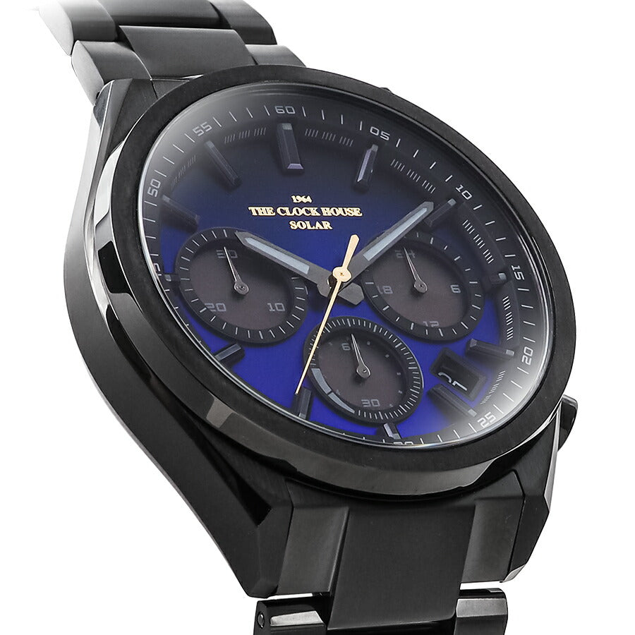 ザ・クロックハウス エッジ ソーラー クロノグラフ 2025 限定モデル 月光 MBC1008-NV1ALIM メンズ ネイビーグラデーションダイヤル
