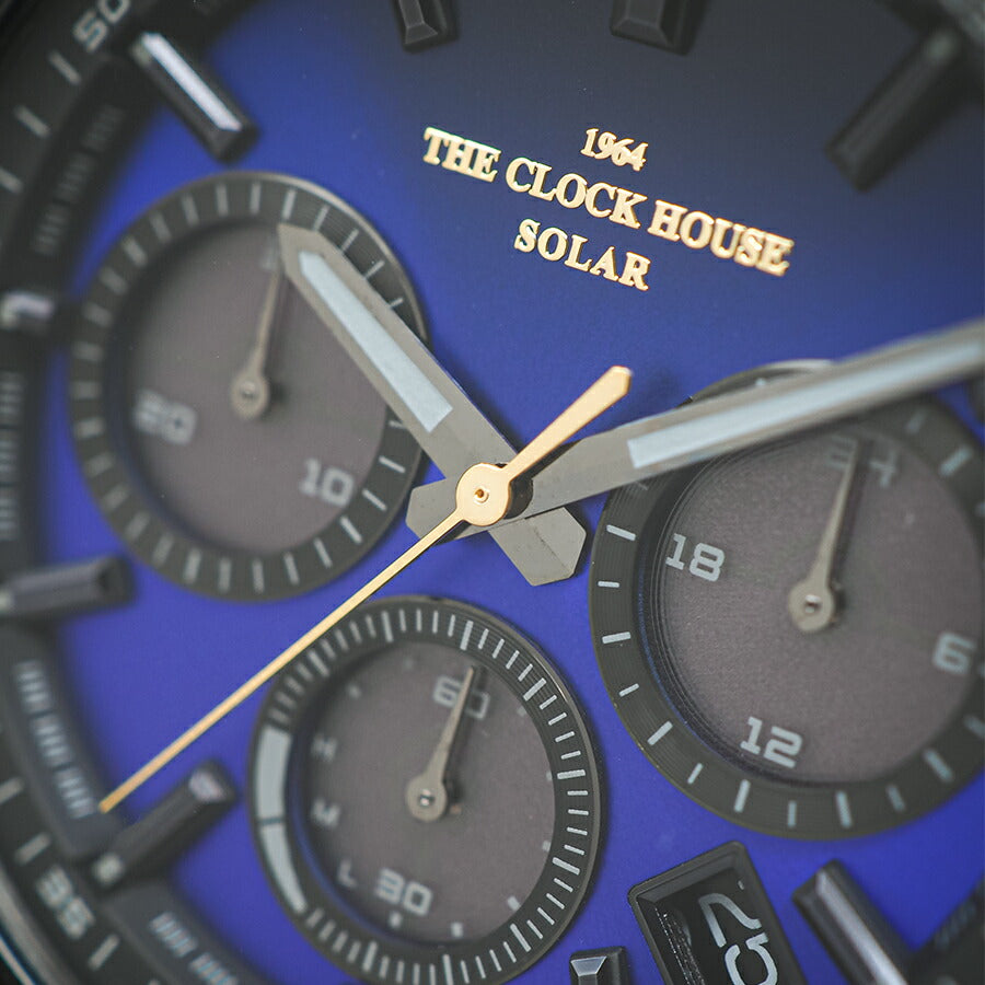 ザ・クロックハウス エッジ ソーラー クロノグラフ 2025 限定モデル 月光 MBC1008-NV1ALIM メンズ ネイビーグラデーションダイヤル