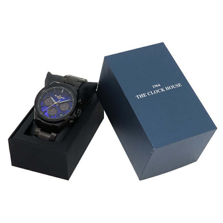 ザ・クロックハウス エッジ ソーラー クロノグラフ 2025 限定モデル 月光 MBC1008-NV1ALIM メンズ ネイビーグラデーションダイヤル