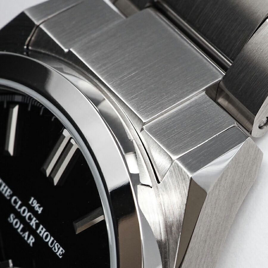 ザ・クロックハウス エッジ ソーラー 3針 グロス MBC1009-BK1A メンズ