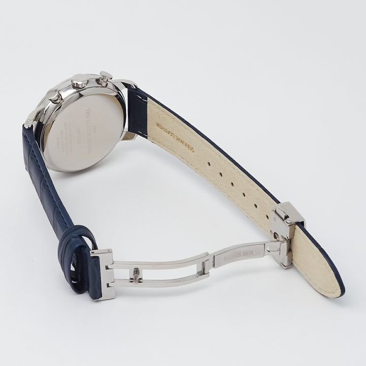 ザ・クロックハウス ソーラー クロノグラフ エフォートレス プロフェッショナル MBF1009-NV1B メンズ ビジネス フォーマル 革ベルト ネイビー