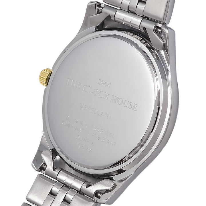 ザ・クロックハウス ビジネスフォーマル MBF5002-CH1A-R1 メンズ クオーツ 電池式 3針 ゴールドダイヤル メタルバンド