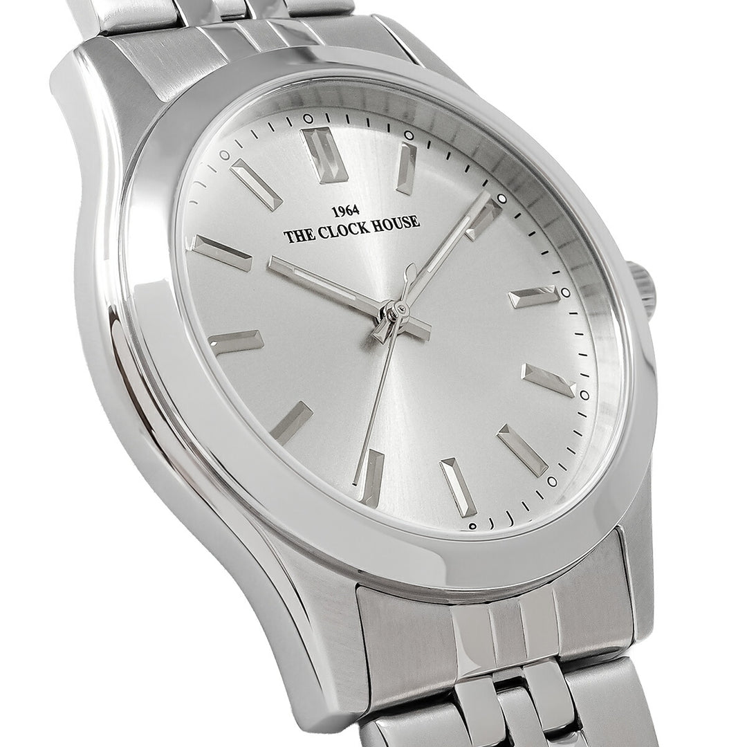 ザ・クロックハウス ビジネスフォーマル MBF5002-SI1A-R1 メンズ クオーツ 電池式 3針 シルバーダイヤル メタルバンド