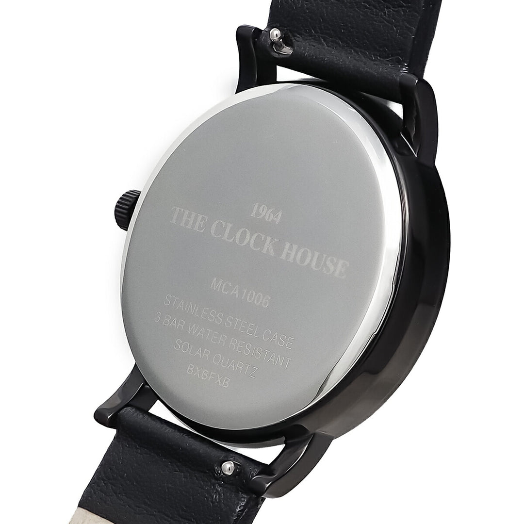 ザ・クロックハウス カスタマイズウォッチ フレンチカジュアル トロワ MCA1006-BK1 メンズ ソーラー 革ベルト ブラック