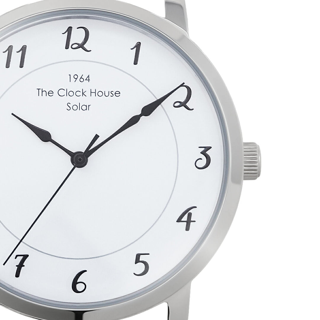 ザ・クロックハウス カスタマイズウォッチ フレンチカジュアル トロワ MCA1006-WH1 メンズ ソーラー 革ベルト ホワイト