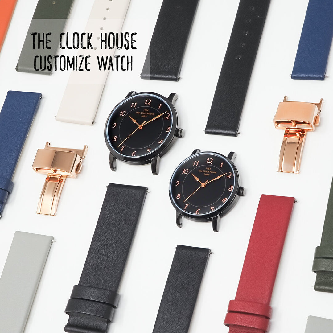 ザ・クロックハウス カスタマイズウォッチ フレンチカジュアル トロワ MCA1006-WH1 メンズ ソーラー 革ベルト ホワイト