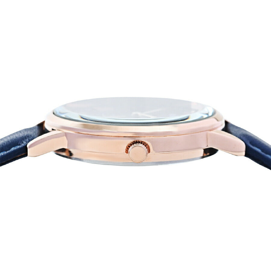 ミッシェルクラン スモールセコンド MK16033-BL メンズ レディース クオーツ 電池式 ブルーダイヤル 革ベルト