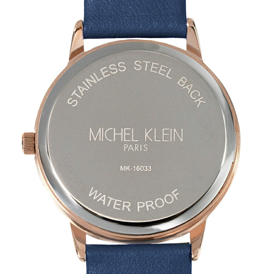ミッシェルクラン スモールセコンド MK16033-BL メンズ レディース クオーツ 電池式 ブルーダイヤル 革ベルト