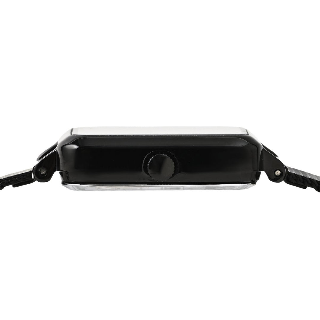 ミッシェルクラン 3針モデル MK16046-BK レディース クオーツ 電池式 角型 ブラックダイヤル メッシュバンド