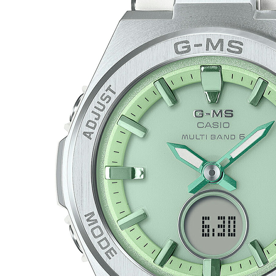 BABY-G G-MS MSG-W200FE-7AJF レディース 腕時計 電波ソーラー アナデジ グリーンダイヤル 樹脂バンド 国内正規品 カシオ