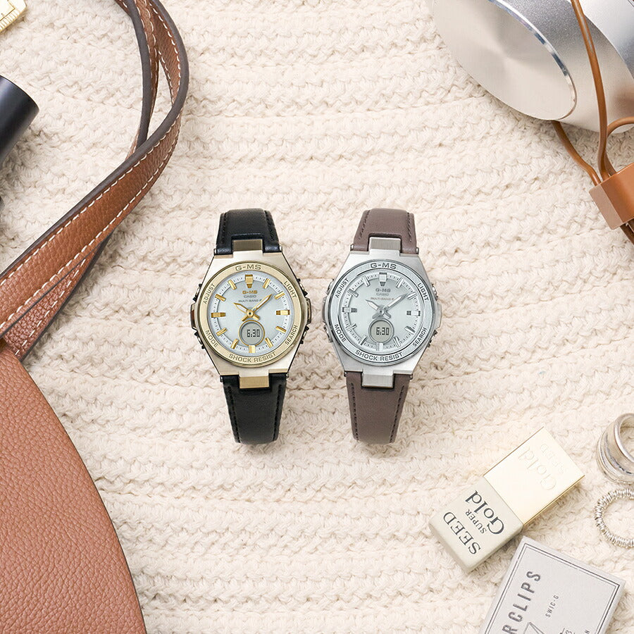 CASIO Baby-g G-ms 電波ソーラー　シルバー　美品　説明書コマ付属 G-MS カシオ ベビーG ジーミズ 電波 ソーラー MSG-W610-7AJF