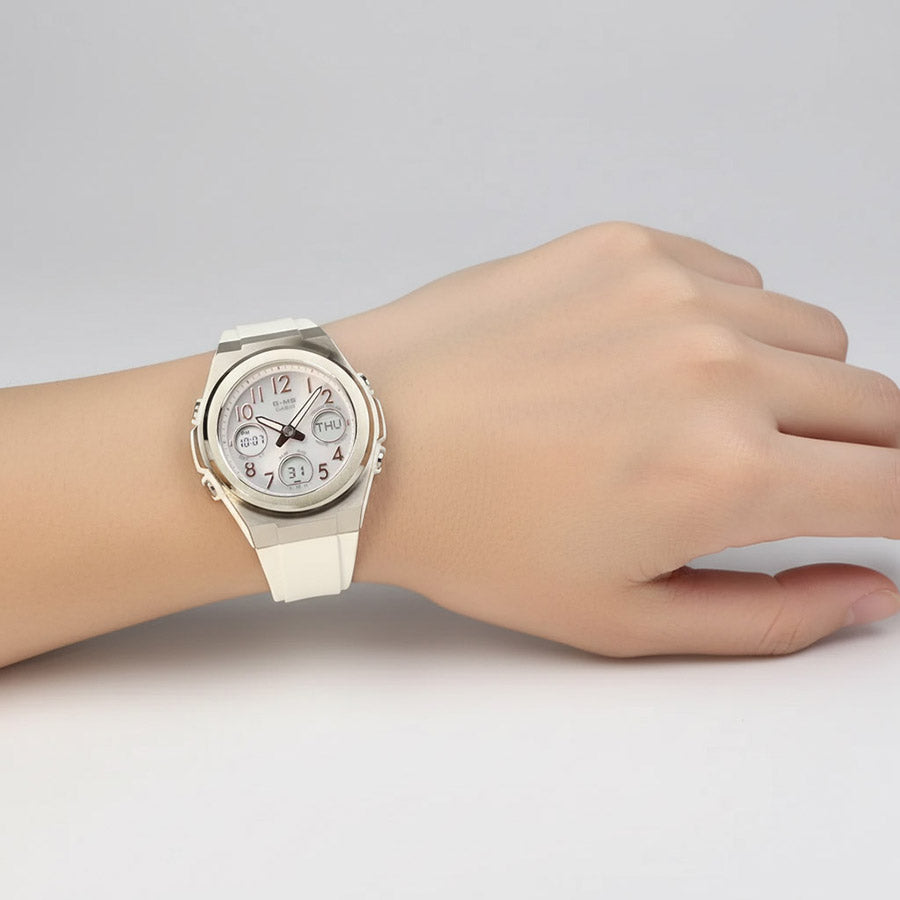 BABY-G G-MS ジーミズ MSG-W610G-7AJF レディース 電波 ソーラー アナデジ アラビック数字 樹脂バンド ゴールド クリーム 国内正規品 カシオ