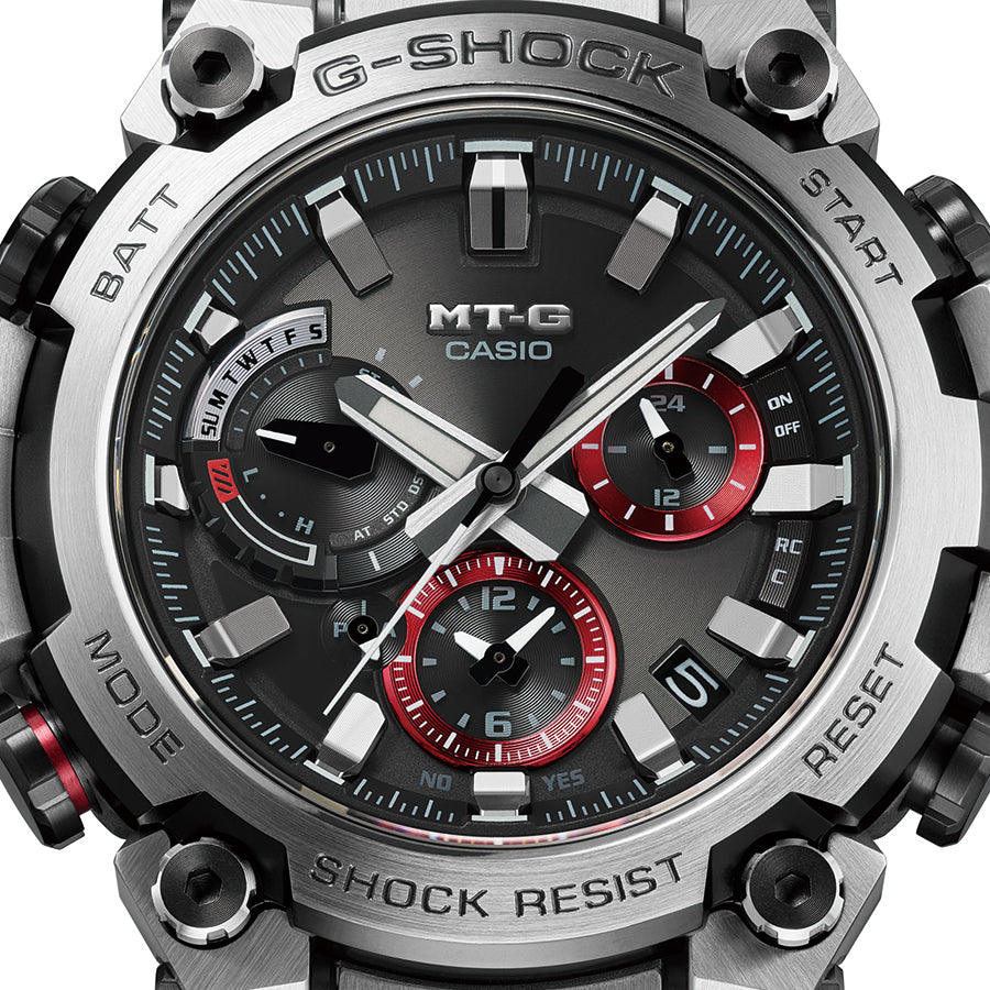 G-SHOCK MT-G MTG-B3000シリーズ MTG-B3000-1AJF メンズ 腕時計 電波ソーラー Bluetooth アナログ 樹脂バンド シルバー ブラック 国内正規品 カシオ