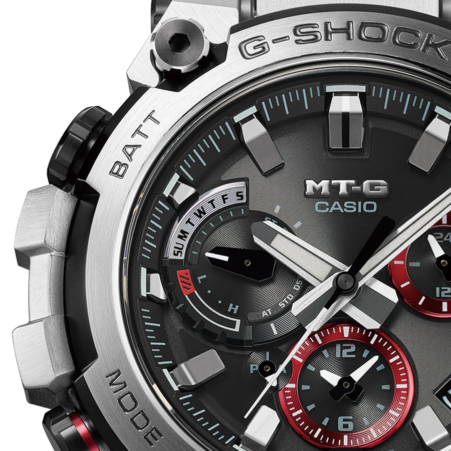 G-SHOCK MT-G MTG-B3000シリーズ MTG-B3000-1AJF メンズ 腕時計 電波ソーラー Bluetooth アナログ 樹脂バンド シルバー ブラック 国内正規品 カシオ