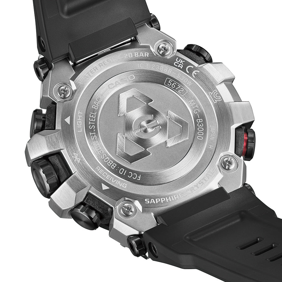 G-SHOCK MT-G MTG-B3000シリーズ MTG-B3000-1AJF メンズ 腕時計 電波ソーラー Bluetooth アナログ 樹脂バンド シルバー ブラック 国内正規品 カシオ