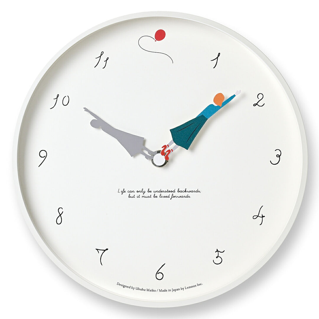 タカタレムノス 掛け時計 カーサ Herstory ハーストーリー 風船 掛置兼用 クオーツ 電池式 うふふ まいこ MU23-12A