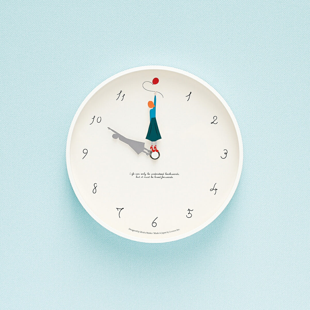 タカタレムノス 掛け時計 カーサ Herstory ハーストーリー 風船 掛置兼用 クオーツ 電池式 うふふ まいこ MU23-12A