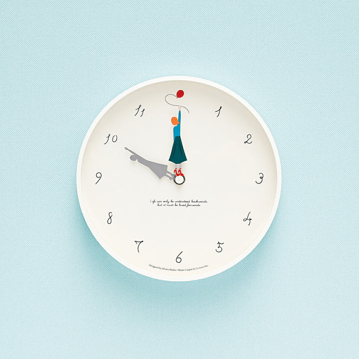 タカタレムノス 掛け時計 カーサ Herstory ハーストーリー 風船 掛置兼用 クオーツ 電池式 うふふ まいこ MU23-12A