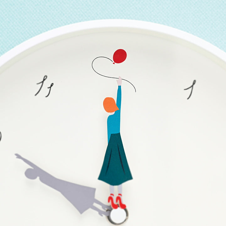 タカタレムノス 掛け時計 カーサ Herstory ハーストーリー 風船 掛置兼用 クオーツ 電池式 うふふ まいこ MU23-12A