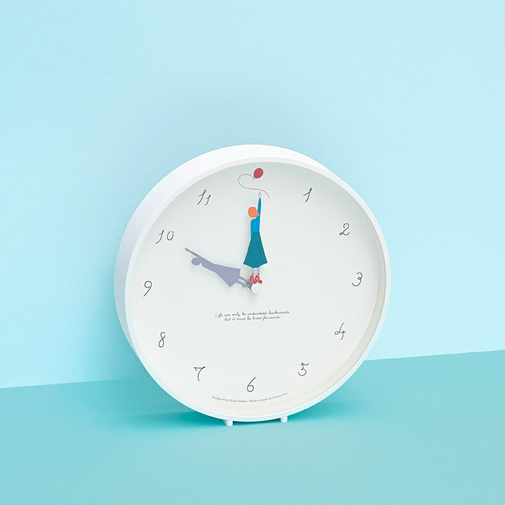 タカタレムノス 掛け時計 カーサ Herstory ハーストーリー 風船 掛置兼用 クオーツ 電池式 うふふ まいこ MU23-12A