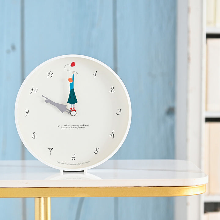 タカタレムノス 掛け時計 カーサ Herstory ハーストーリー 風船 掛置兼用 クオーツ 電池式 うふふ まいこ MU23-12A