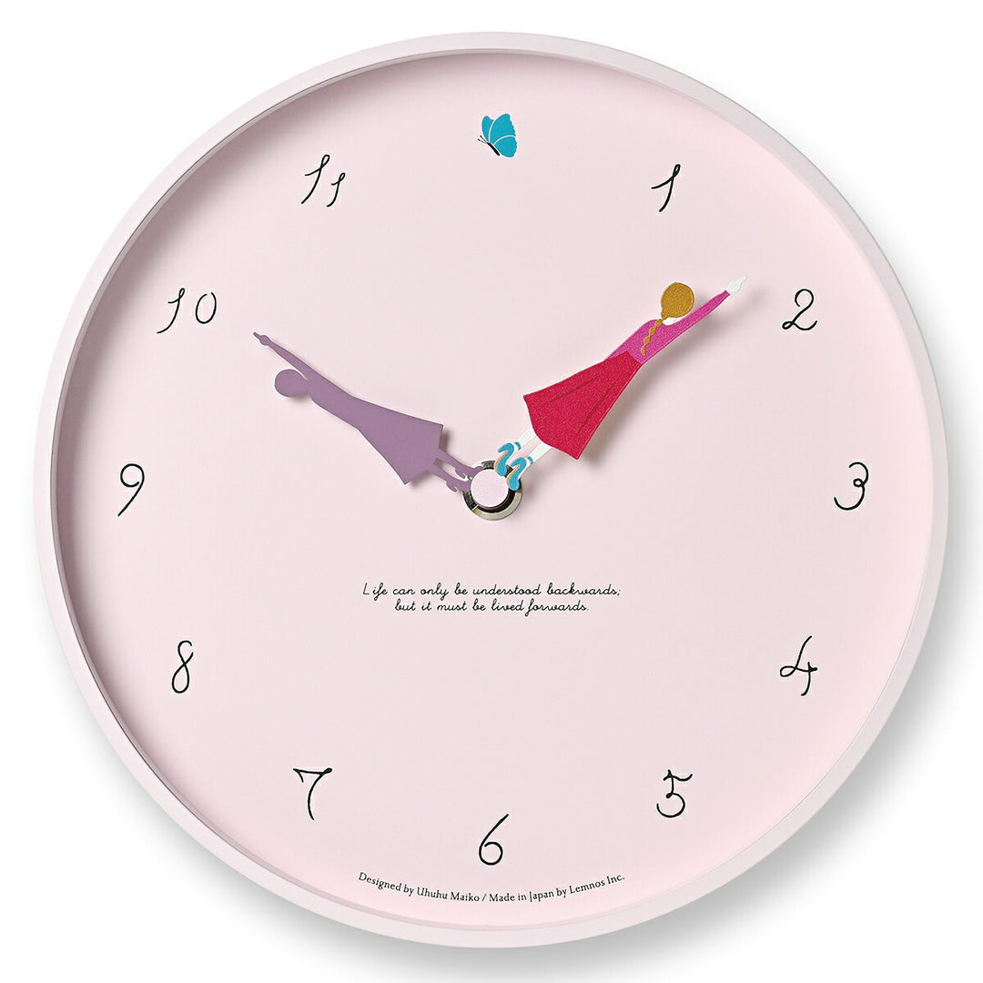 タカタレムノス 掛け時計 カーサ Herstory ハーストーリー 蝶 掛置兼用 クオーツ 電池式 うふふ まいこ MU23-12B