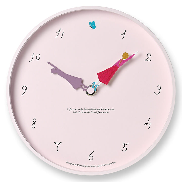 タカタレムノス 掛け時計 カーサ Herstory ハーストーリー 蝶 掛置兼用 クオーツ 電池式 うふふ まいこ MU23-12B