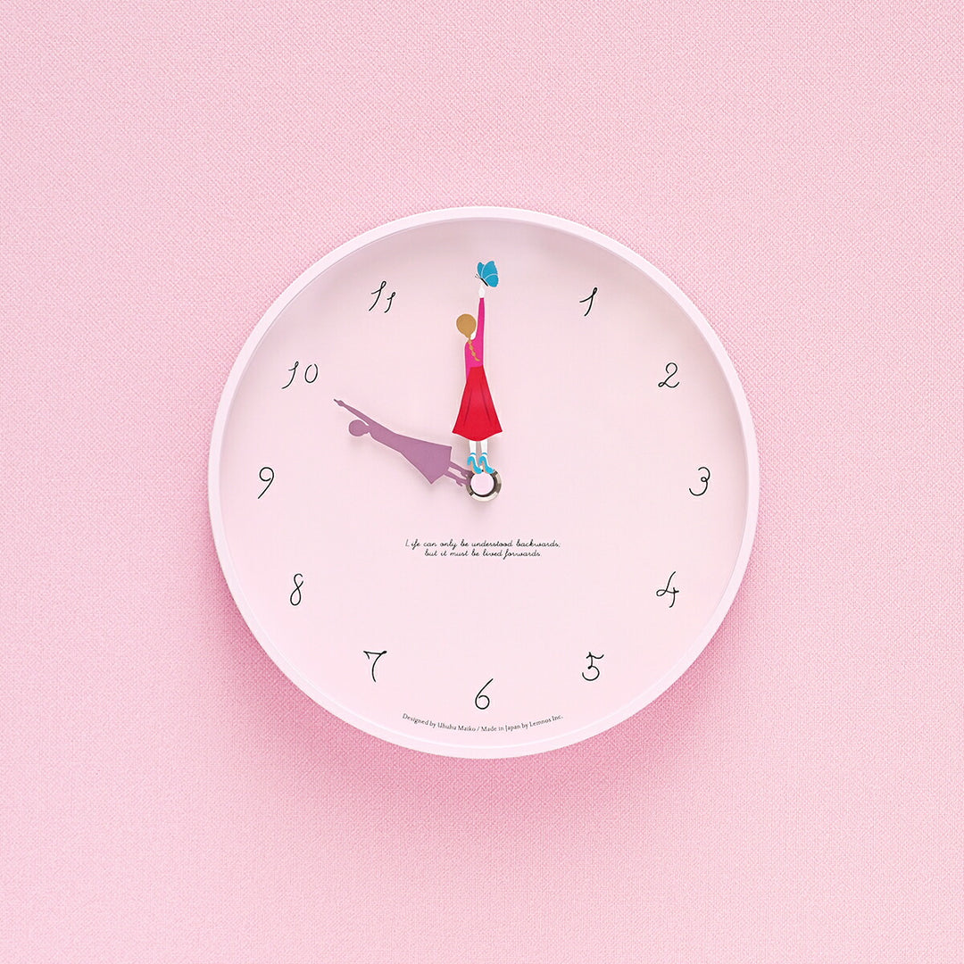 タカタレムノス 掛け時計 カーサ Herstory ハーストーリー 蝶 掛置兼用 クオーツ 電池式 うふふ まいこ MU23-12B