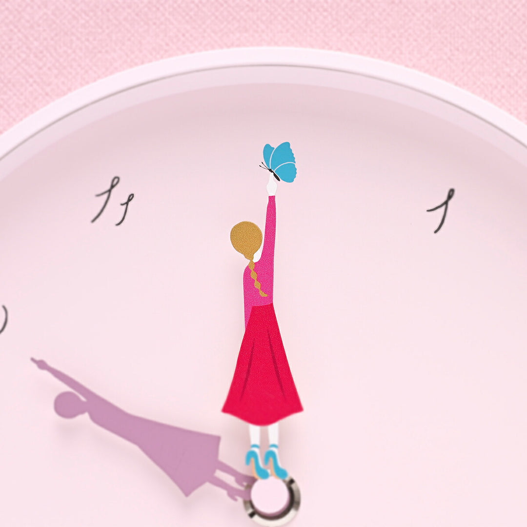 タカタレムノス 掛け時計 カーサ Herstory ハーストーリー 蝶 掛置兼用 クオーツ 電池式 うふふ まいこ MU23-12B