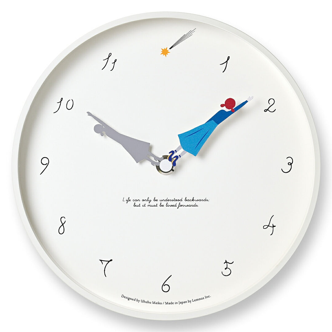 タカタレムノス 掛け時計 カーサ Herstory ハーストーリー 流れ星 掛置兼用 クオーツ 電池式 うふふ まいこ MU23-12C