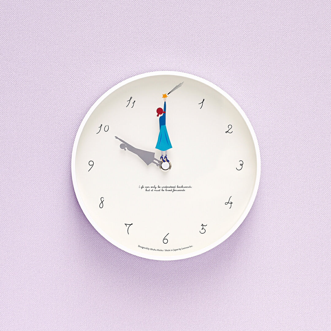 タカタレムノス 掛け時計 カーサ Herstory ハーストーリー 流れ星 掛置兼用 クオーツ 電池式 うふふ まいこ MU23-12C