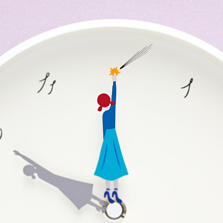 タカタレムノス 掛け時計 カーサ Herstory ハーストーリー 流れ星 掛置兼用 クオーツ 電池式 うふふ まいこ MU23-12C