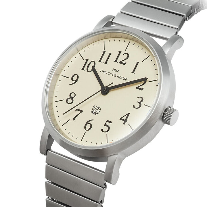 ザ・クロックハウス UD ユーディー 34mm MUD5001-CR1A メンズ レディース クオーツ 電池式 クリームダイヤル エクスパンションバンド