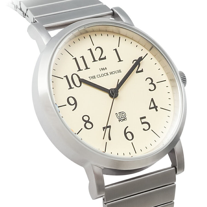 ザ・クロックハウス UD ユーディー 34mm MUD5001-CR1A メンズ レディース クオーツ 電池式 クリームダイヤル エクスパンションバンド