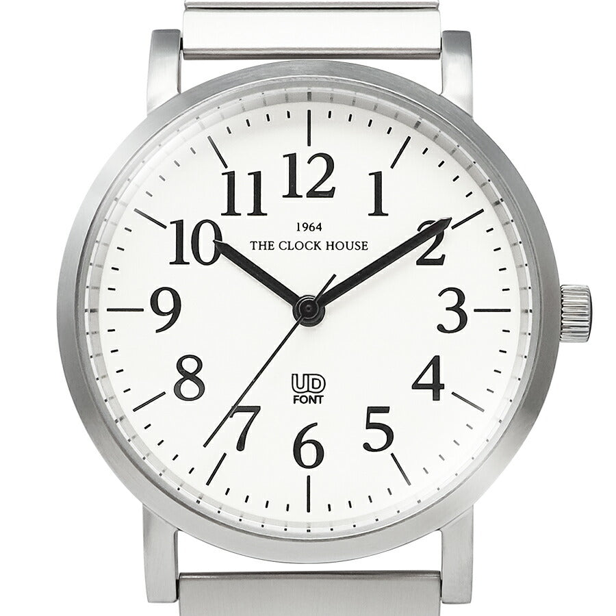 ザ・クロックハウス UD ユーディー 34mm MUD5001-WH1A メンズ レディース クオーツ 電池式 ホワイトダイヤル エクスパンションバンド