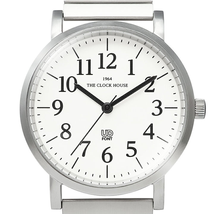ザ・クロックハウス UD ユーディー 34mm MUD5001-WH1A メンズ レディース クオーツ 電池式 ホワイトダイヤル エクスパンションバンド