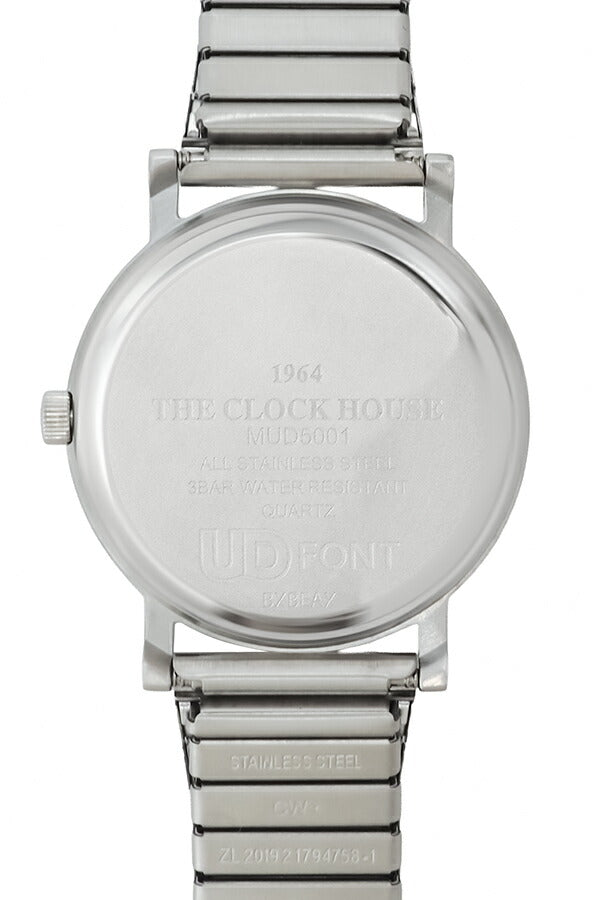 ザ・クロックハウス UD ユーディー 34mm MUD5001-WH1A メンズ レディース クオーツ 電池式 ホワイトダイヤル エクスパンションバンド