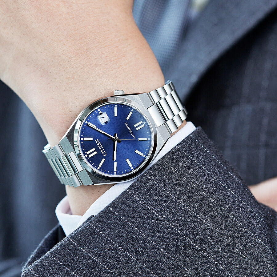 シチズンコレクション TSUYOSA Collection ツヨサ 37mm グレーブルー NJ0200-50M メンズ メカニカル 機械式 自動巻き 3針 日付